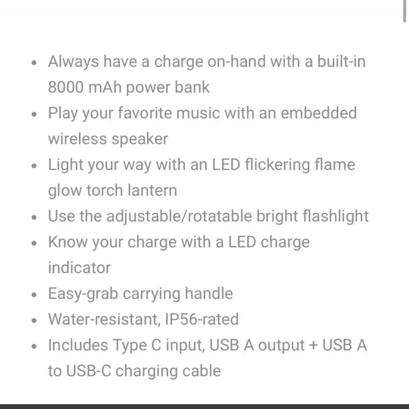 - BRAND NEW!!!! Incipio Power Bank with Lantern, Flashlight, and Bluetooth…